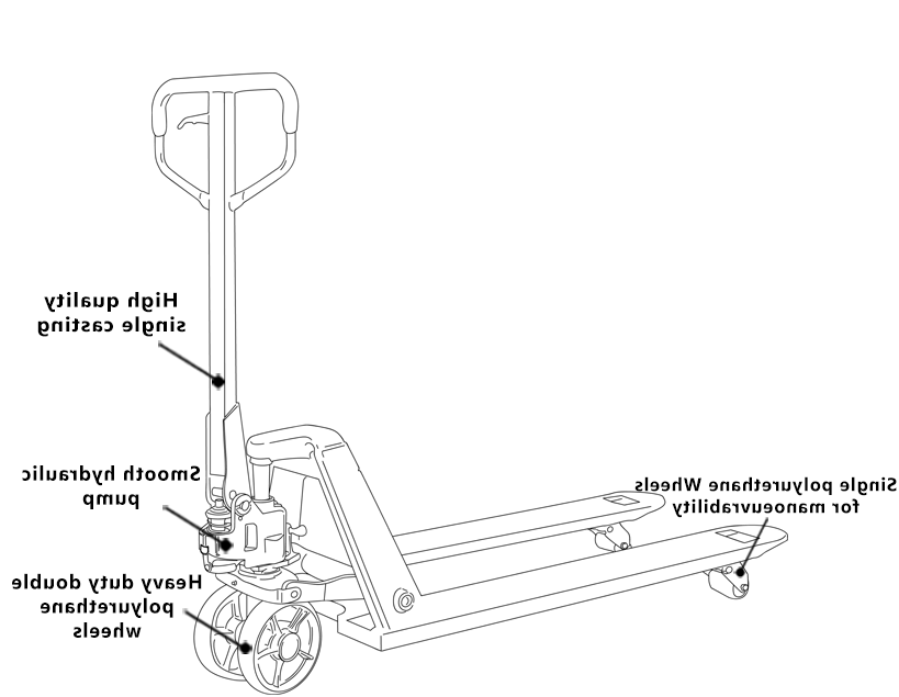 2000KG Stainless Steel Pallet Jack 685mm wide NOBLELIFT